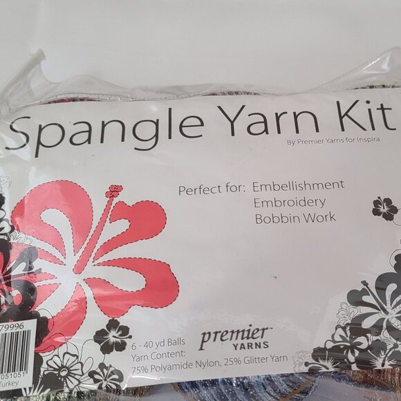 NEW Spangle Yarn Kit – Premier Yarns for Inspira  Includes SIX Multicolor Balls - Picture 2 of 6